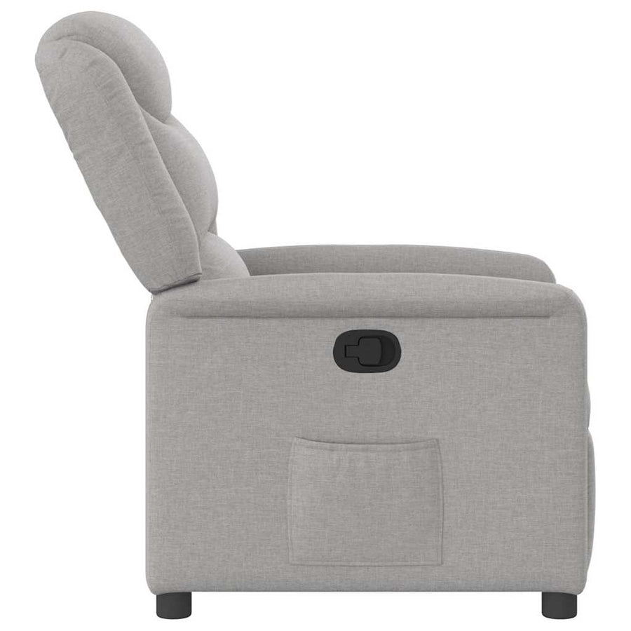 Fauteuil verstelbaar stof wolk grijs