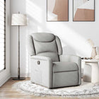 Adjustable fabric armchair cloud grey