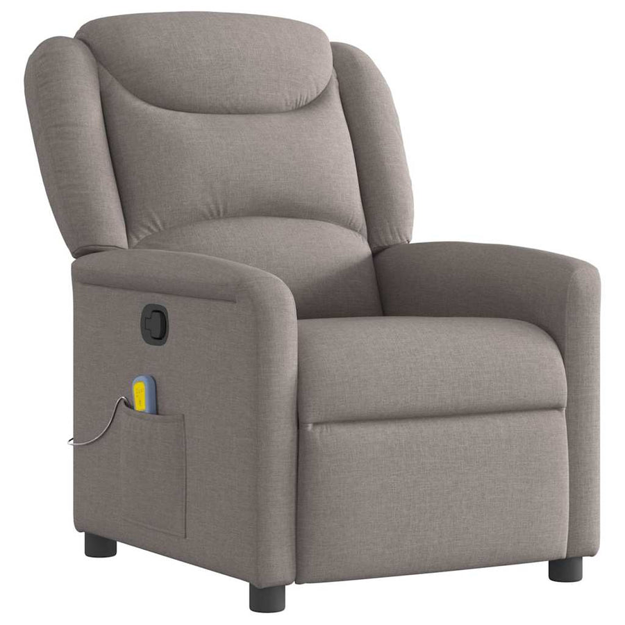 Massagestoel verstelbaar stof taupe