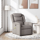 Massagestoel stof taupe verstelbaar