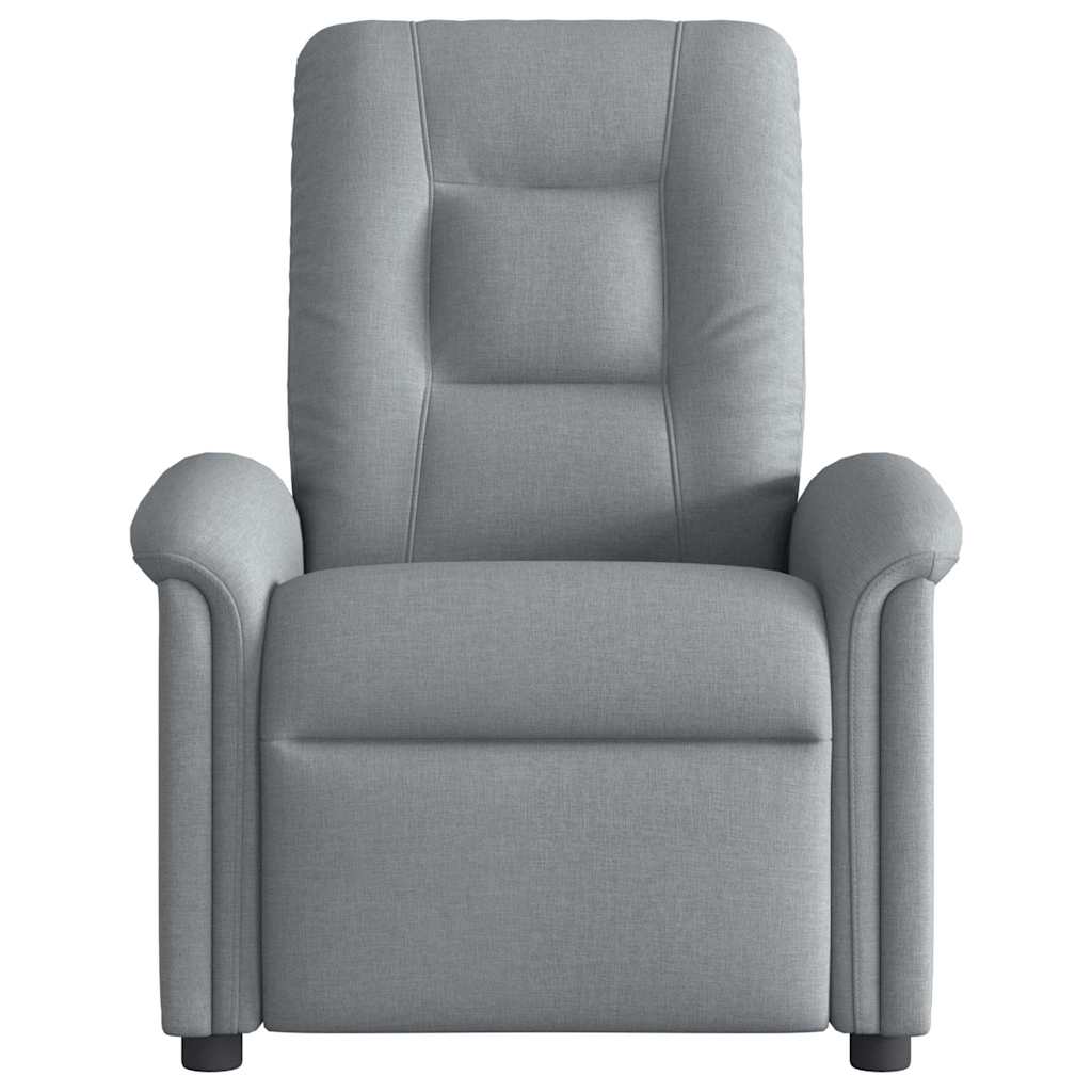 Fauteuil verstelbaar stof lichtgrijs