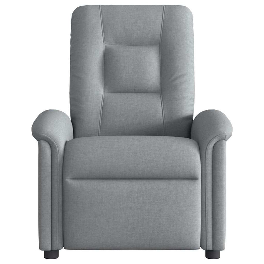 Fauteuil verstelbaar stof lichtgrijs