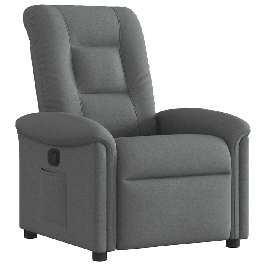 Fauteuil verstelbaar stof donkergrijs
