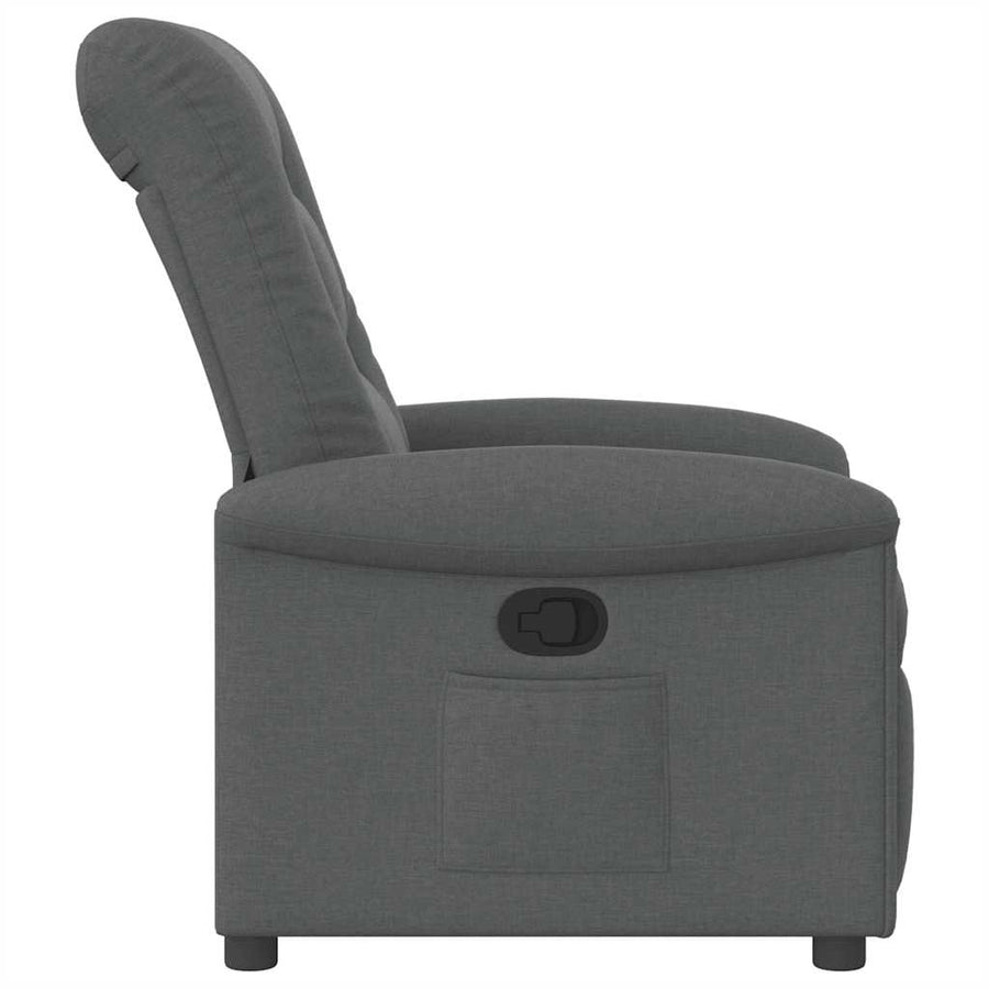 Fauteuil verstelbaar stof donkergrijs
