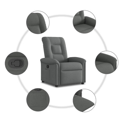 Fauteuil verstelbaar stof donkergrijs