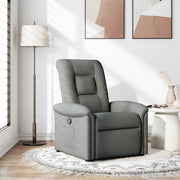 Fauteuil verstelbaar stof donkergrijs 77x91.5x96 cm