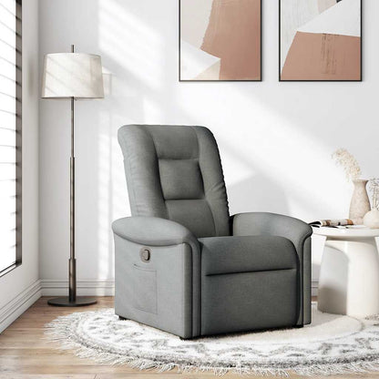 Fauteuil verstelbaar stof donkergrijs