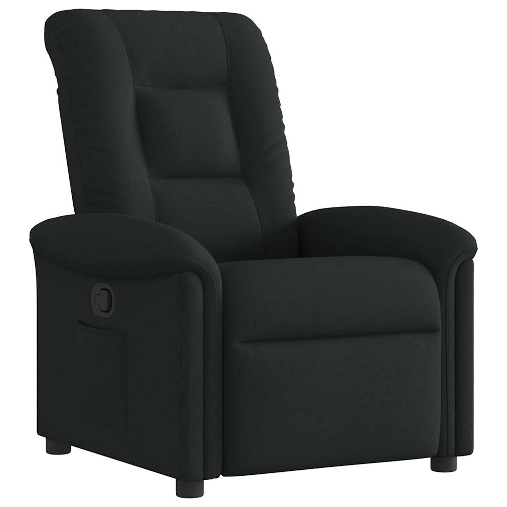 Fauteuil verstelbaar stof zwart