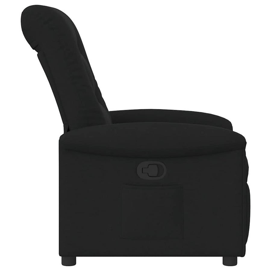 Fauteuil verstelbaar stof zwart