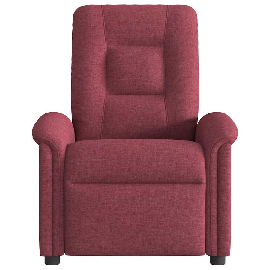 Fauteuil verstelbaar stof wijnrood