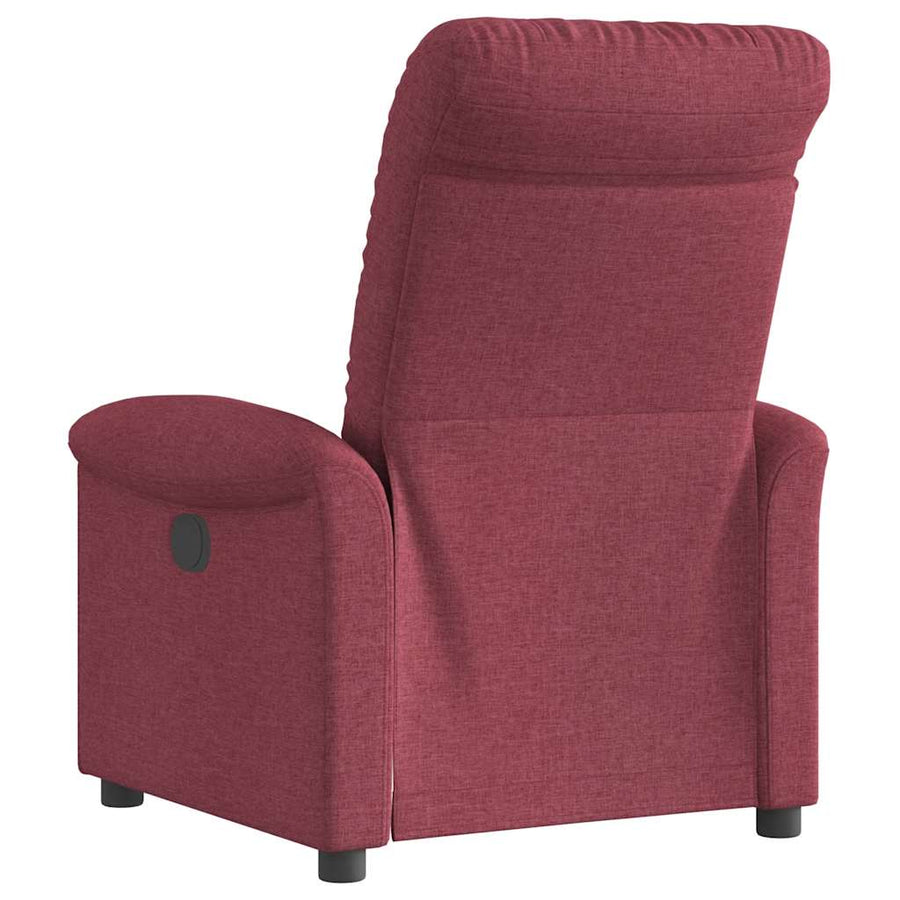 Fauteuil verstelbaar stof wijnrood