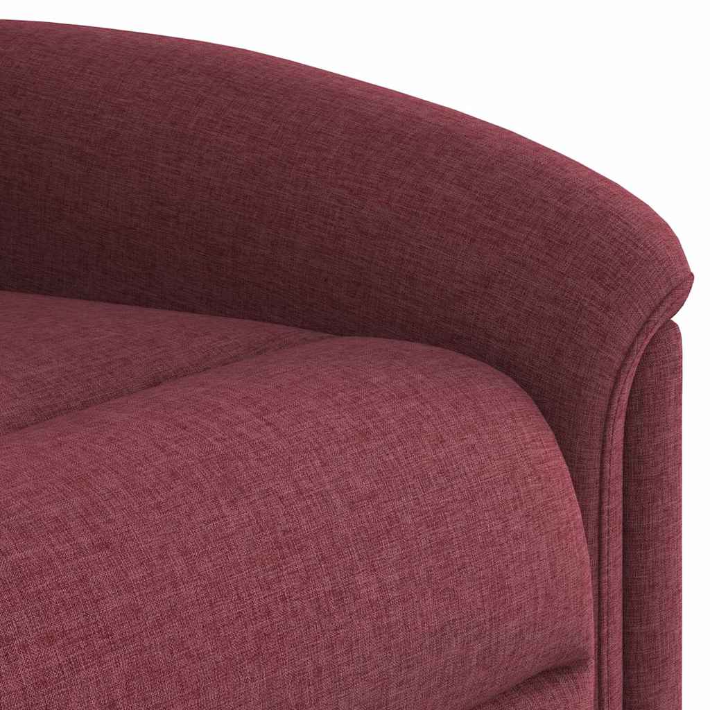 Fauteuil verstelbaar stof wijnrood