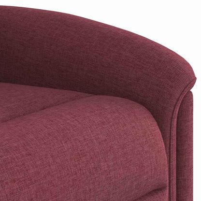 Fauteuil verstelbaar stof wijnrood