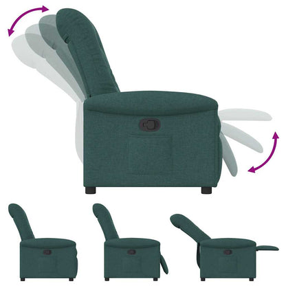 Fauteuil verstelbaar stof donkergroen