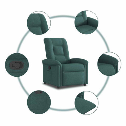 Fauteuil verstelbaar stof donkergroen