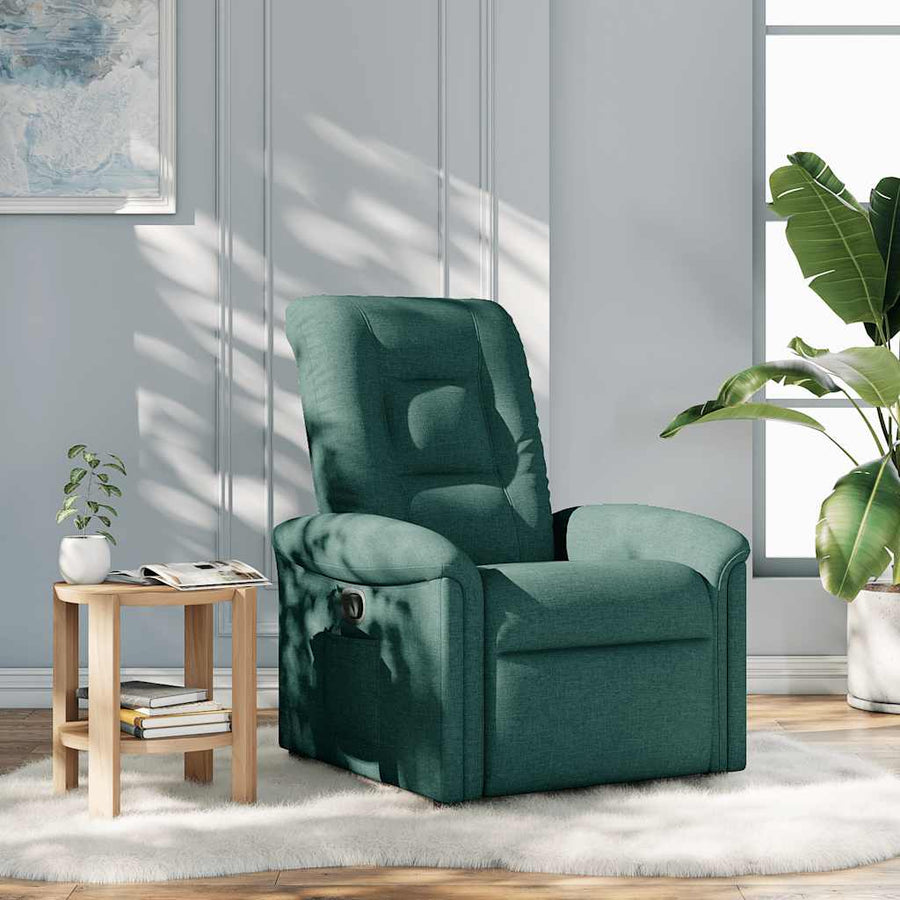 Fauteuil verstelbaar stof donkergroen