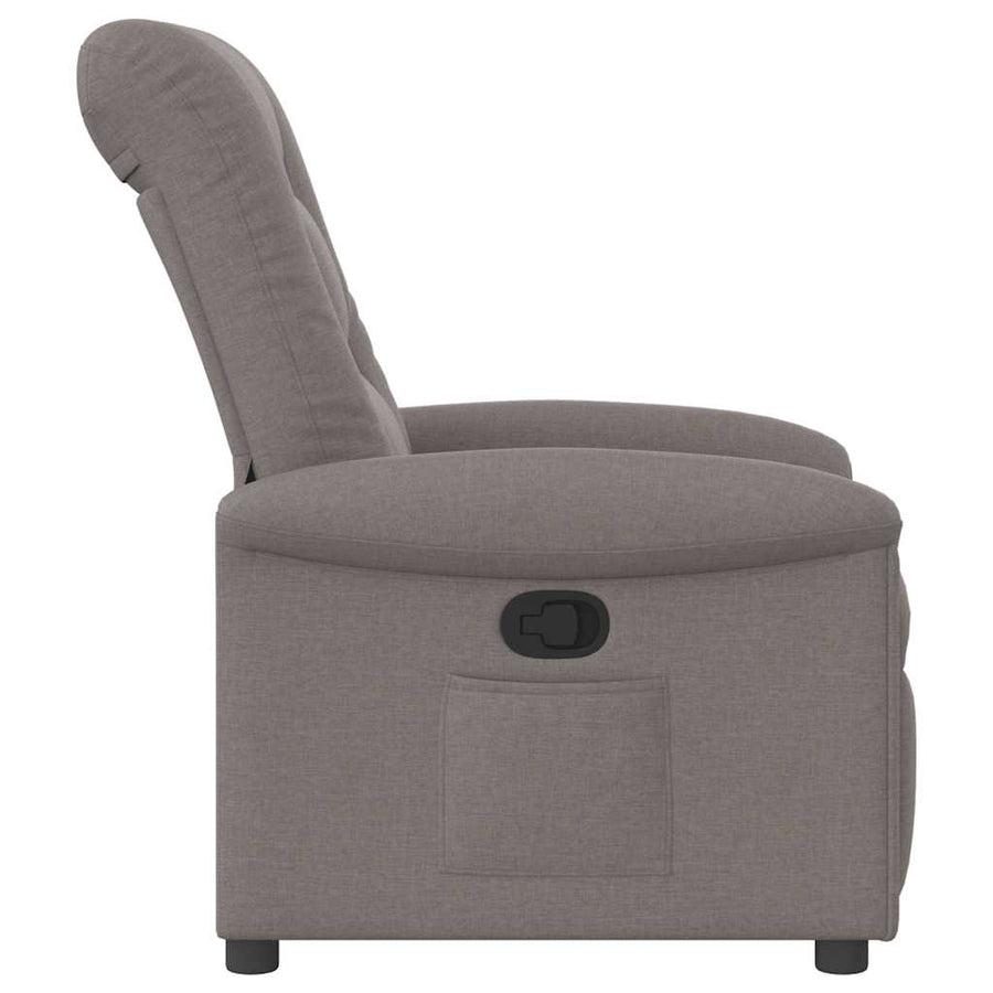 Fauteuil verstelbaar stof taupe