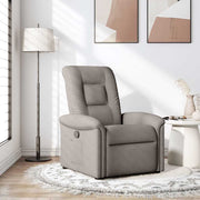 Fauteuil verstelbaar stof taupe 77x91.5x96 cm