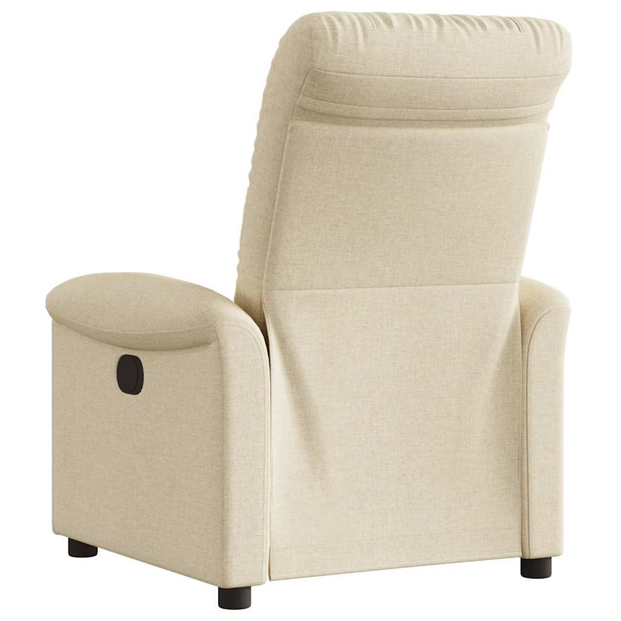Fauteuil verstelbaar stof crèmekleurig