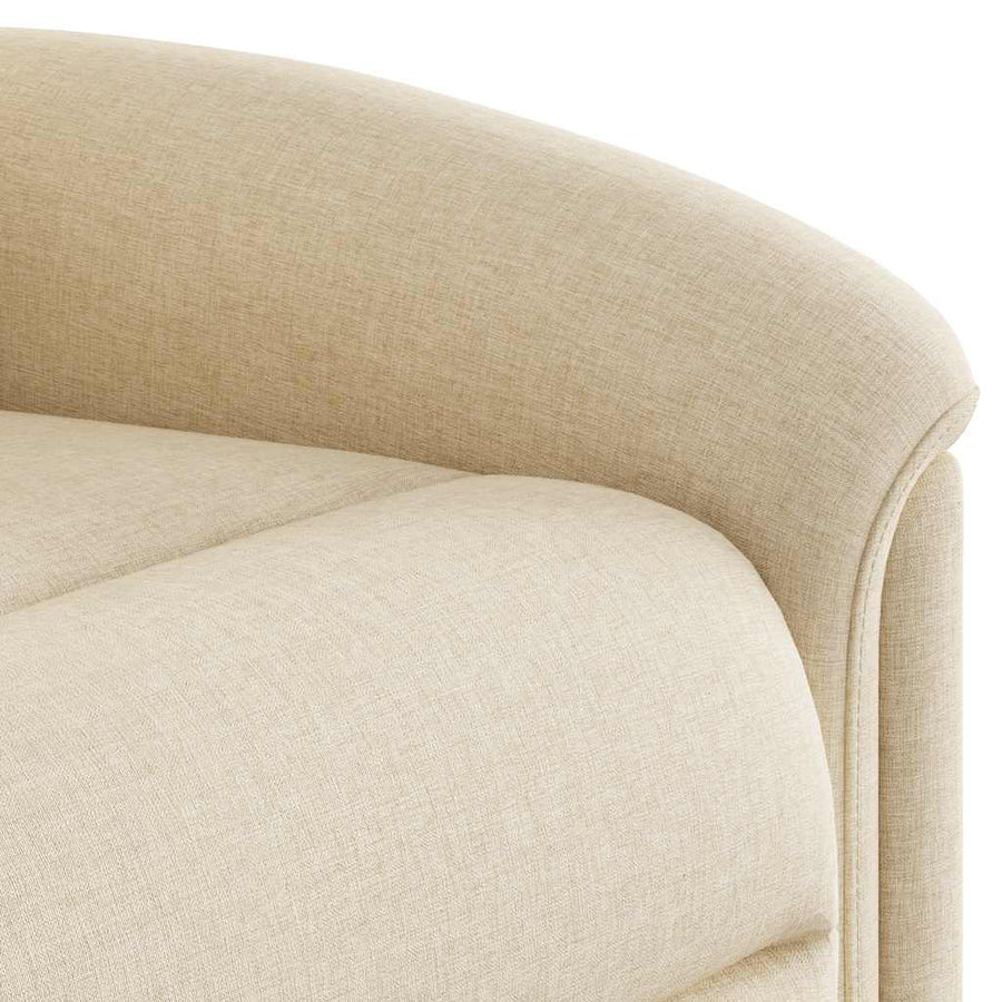 Fauteuil verstelbaar stof crèmekleurig