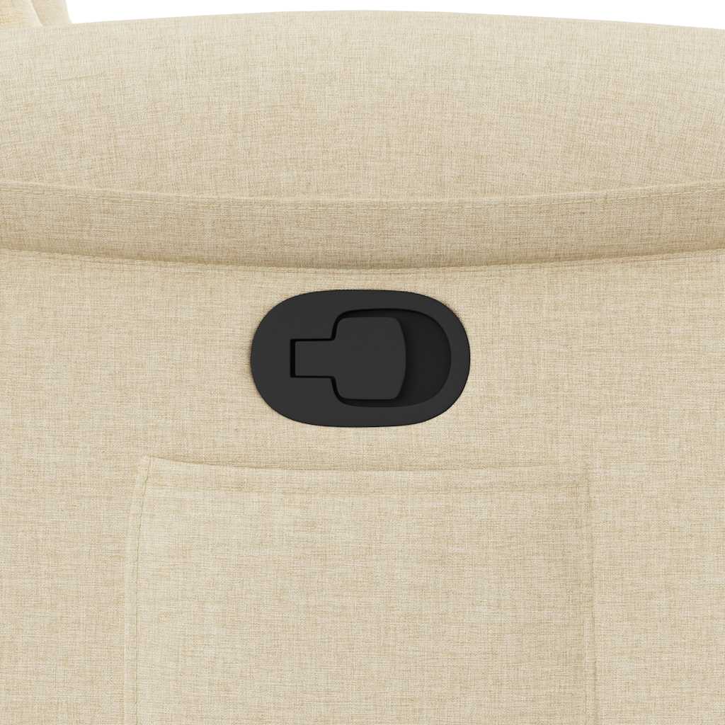 Fauteuil verstelbaar stof crèmekleurig