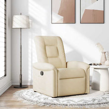 Fauteuil verstelbaar stof crèmekleurig