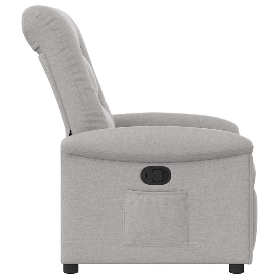 Fauteuil verstelbaar stof wolk grijs