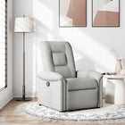 Adjustable fabric armchair cloud grey