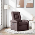 Massagestoel donkerbruin stof