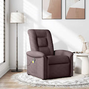 Massagestoel donkerbruin stof