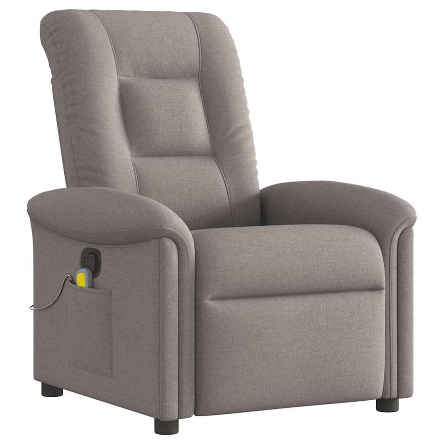 Massagestoel verstelbaar stof taupe
