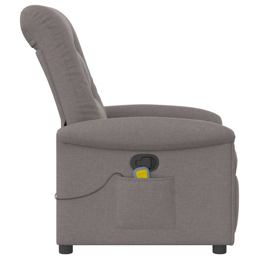 Massagestoel verstelbaar stof taupe