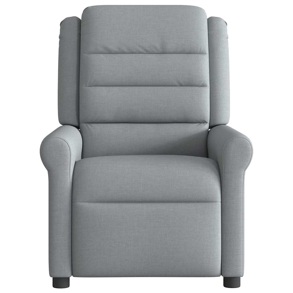 Fauteuil verstelbaar stof lichtgrijs