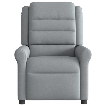 Fauteuil verstelbaar stof lichtgrijs
