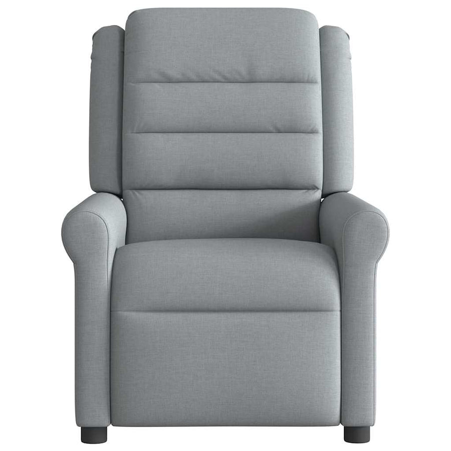Fauteuil verstelbaar stof lichtgrijs