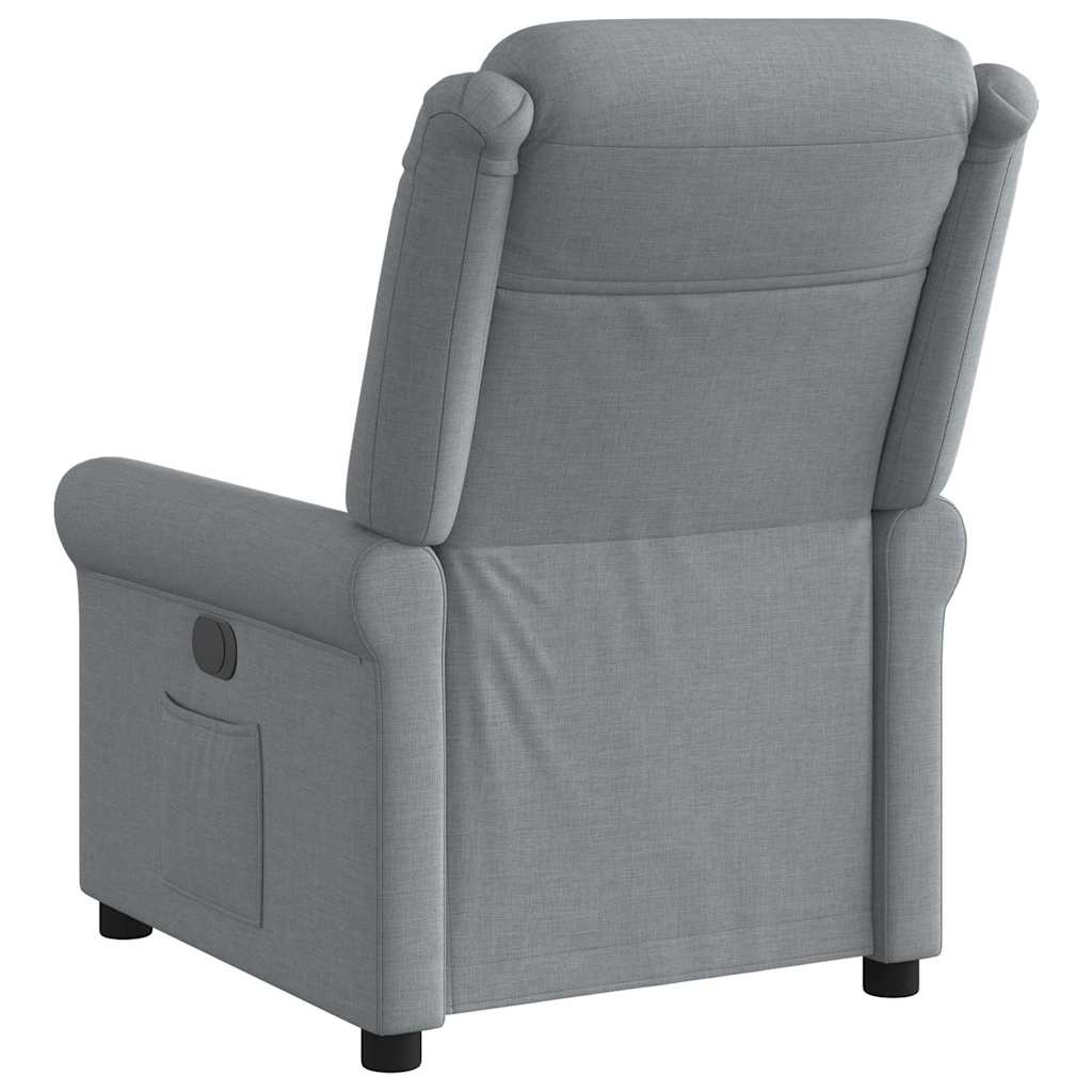 Fauteuil verstelbaar stof lichtgrijs