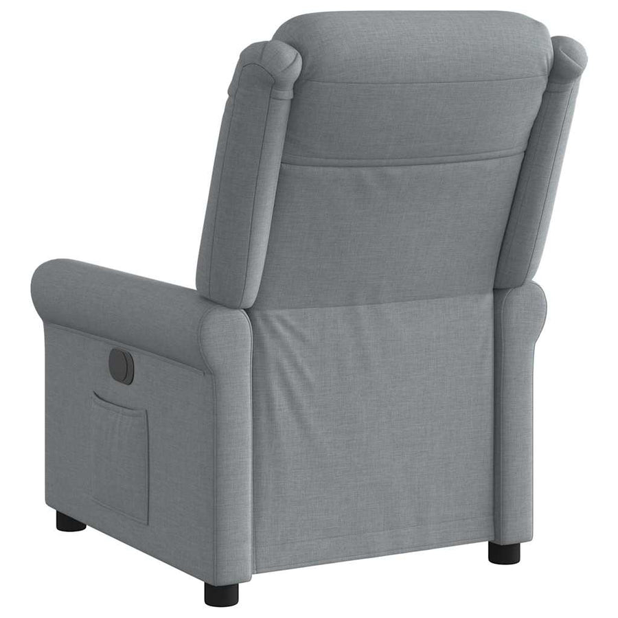 Fauteuil verstelbaar stof lichtgrijs