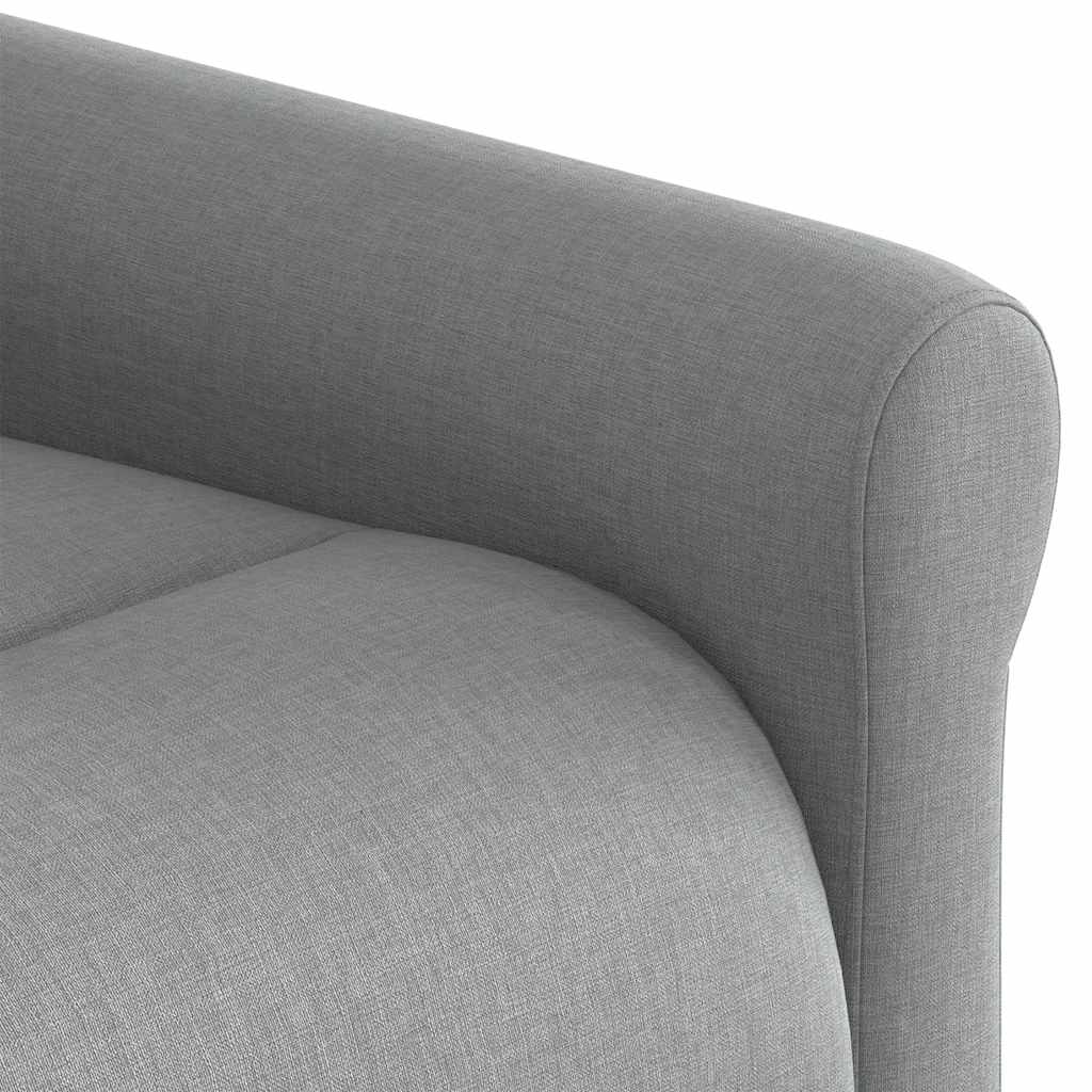 Fauteuil verstelbaar stof lichtgrijs
