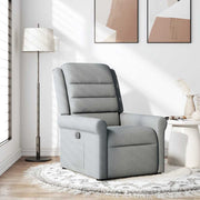 Fauteuil verstelbaar stof lichtgrijs 73x91x102 cm