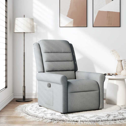 Fauteuil verstelbaar stof lichtgrijs