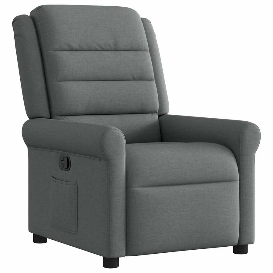 Fauteuil verstelbaar stof donkergrijs