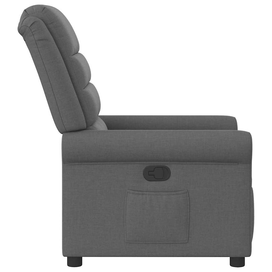 Fauteuil verstelbaar stof donkergrijs