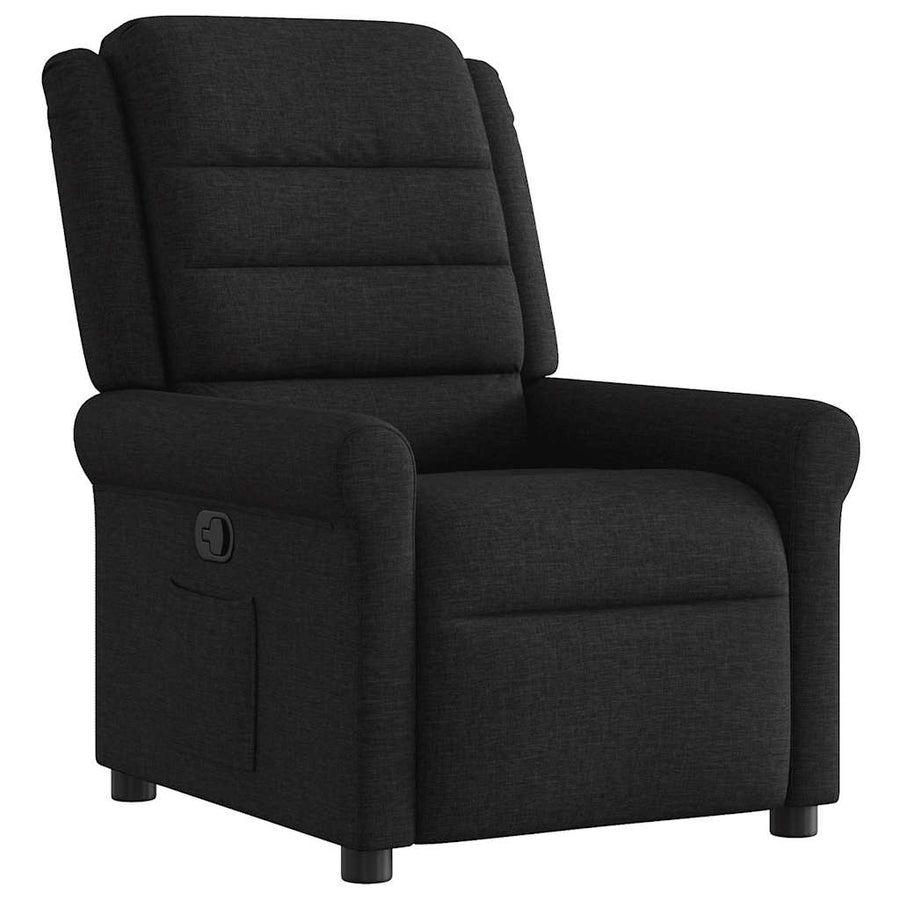 Fauteuil verstelbaar stof zwart