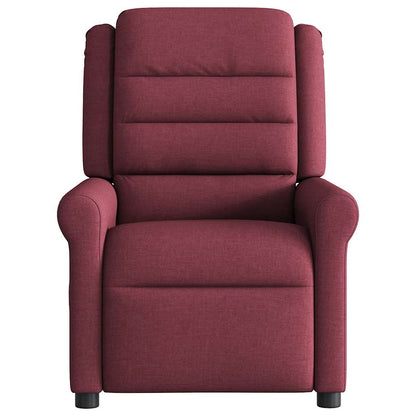 Fauteuil verstelbaar stof wijnrood