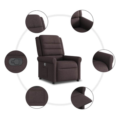 Fauteuil Verstelbaar Stof Donkerbruin 1 Nee