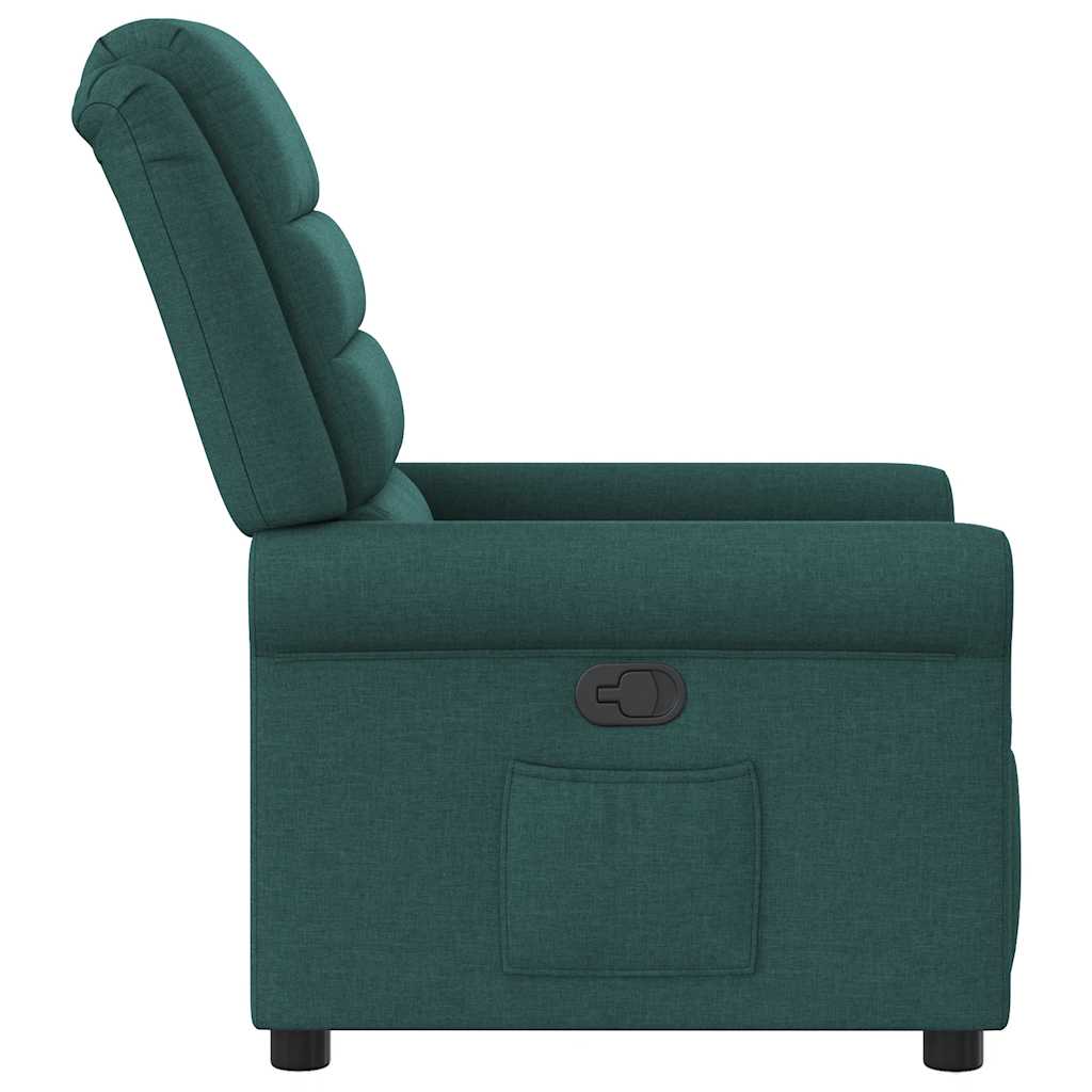 Fauteuil verstelbaar stof donkergroen
