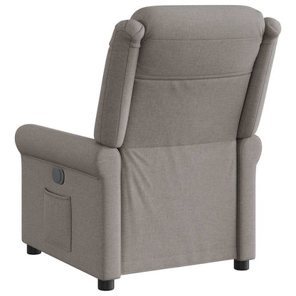 Fauteuil verstelbaar stof taupe