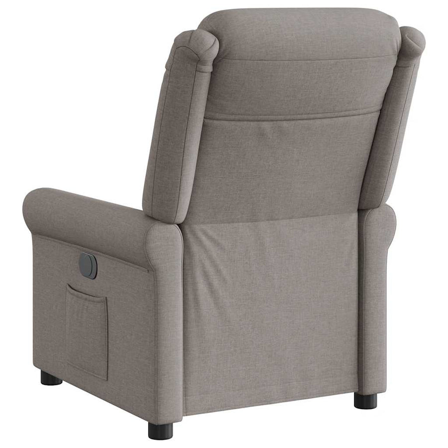 Fauteuil verstelbaar stof taupe