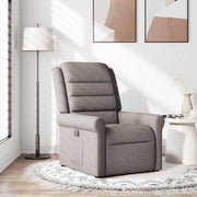 Fauteuil verstelbaar stof taupe 73x91.5x102.5 cm