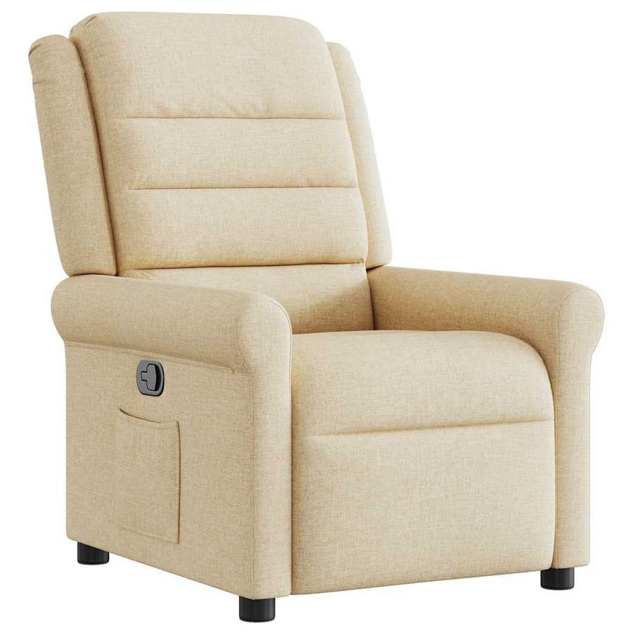 Fauteuil Verstelbaar Stof Kleurig Crème 1 Nee